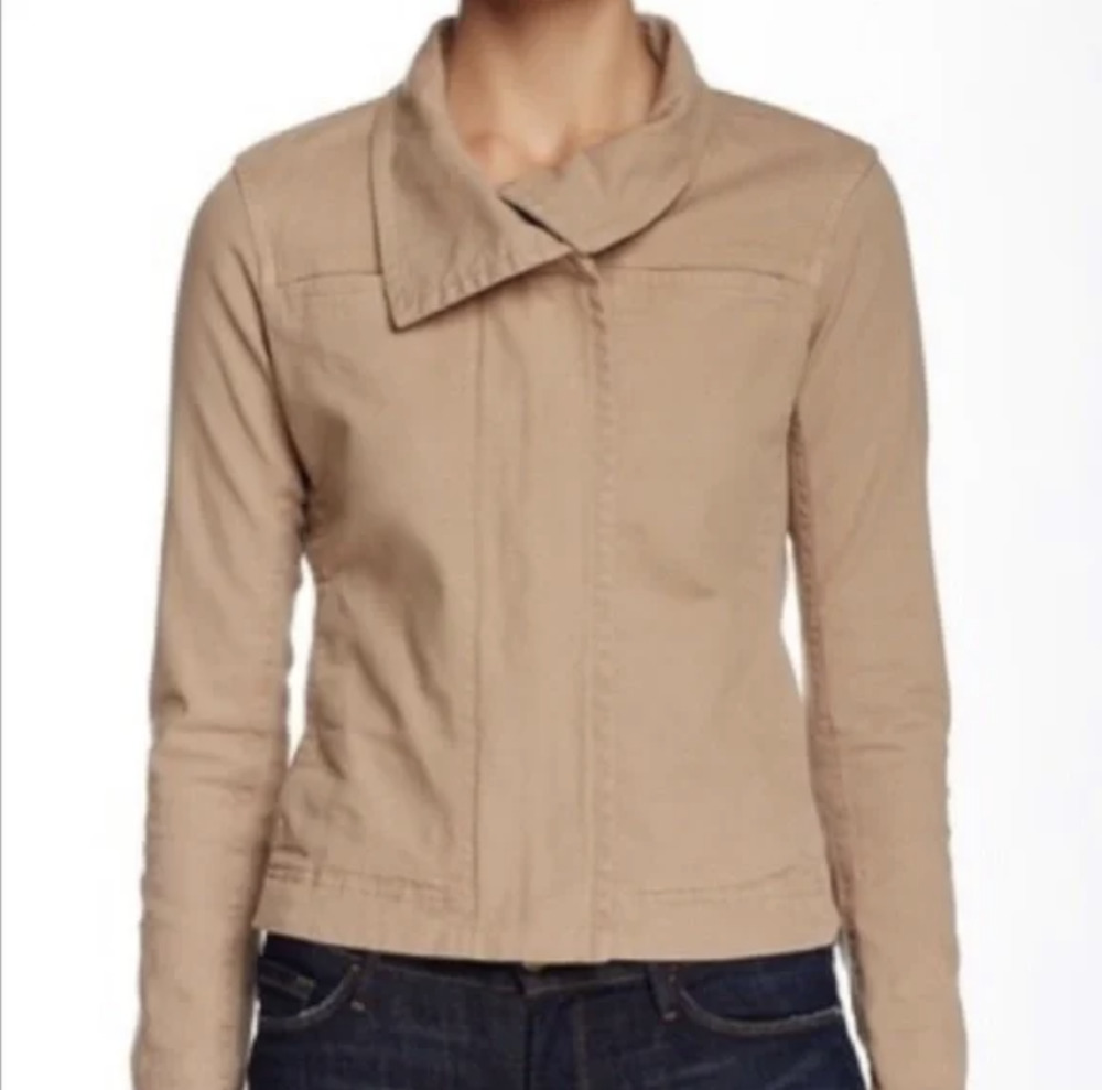 James Perse Asymmetric Panel Moto Jacket - 3 (L) - Picture 7 of 7
